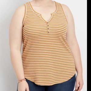 Maurice's Stripe Henley Tank Top